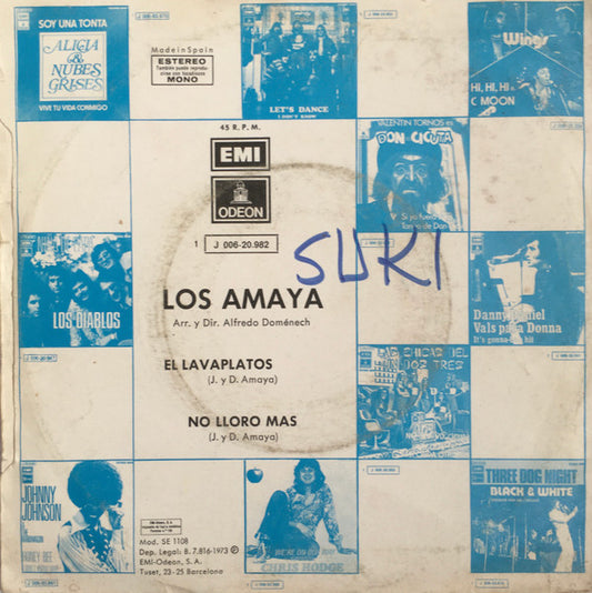 Los Amaya : El Lavaplatos / No Lloro Más (7", Single)