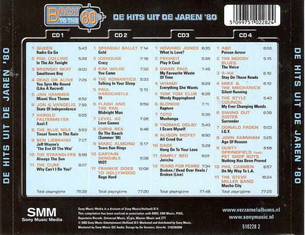 Various : Back To The 80's The Long Versions 2 (De Hits Uit De Jaren '80) (4xCD, Comp)