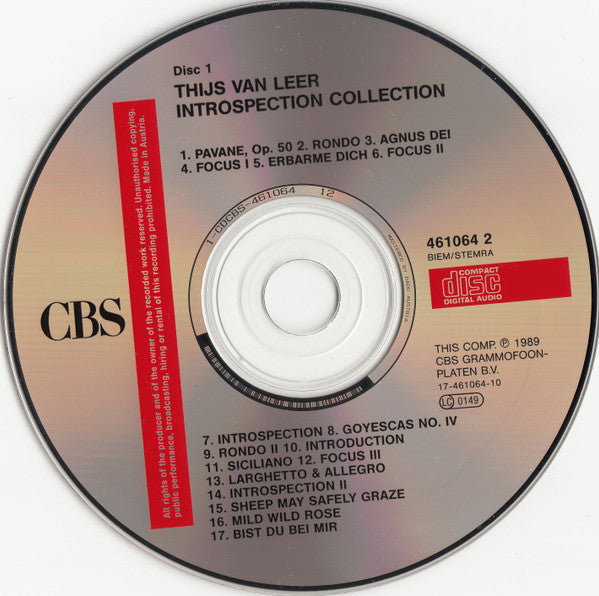 Thijs Van Leer : Introspection - The Collection (2xCD, Comp)