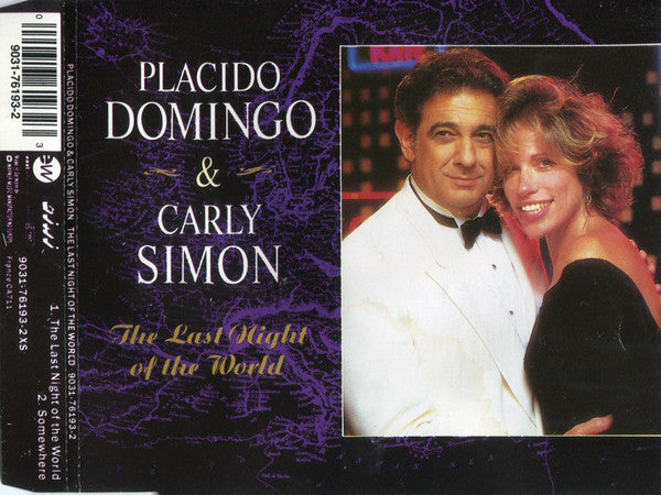 Placido Domingo & Carly Simon : The Last Night Of The World (CD, Single)