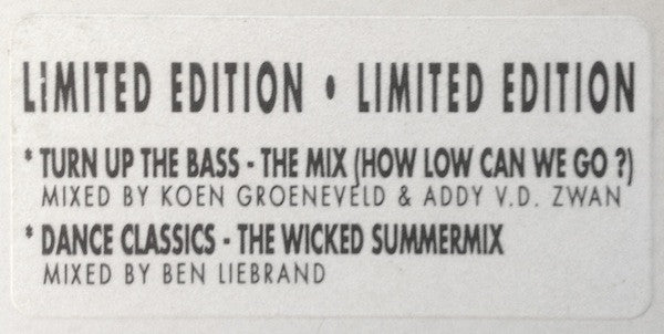 Various : Turn Up The Bass - The Mix (How Low Can We Go ?) / Dance Classics - The Wicked Summermix (12", Ltd, Promo)