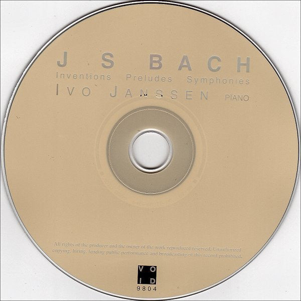 Johann Sebastian Bach - Ivo Janssen (3) : Inventions • Preludes • Symphonies (CD, Album)