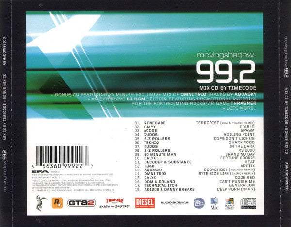 Timecode / Aquasky : 99.2 (CD, Mixed, Smplr + CD, Enh, Mixed, Smplr)