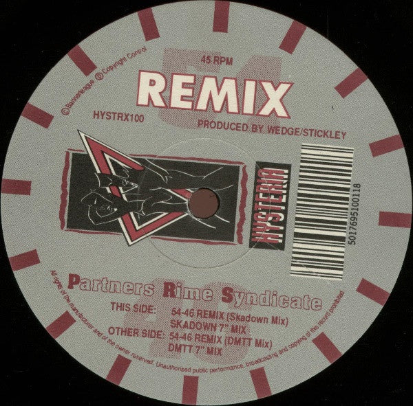 Partners Rime Syndicate : 54-46 (That's My Number) (Remix) (12")