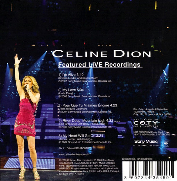 Céline Dion : Featured Live Recordings (CD, Promo, Smplr)