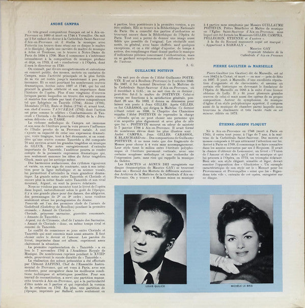 Various : Le Grand Passé Musical De La Provence  (LP)
