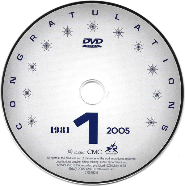 Various : Congratulations 50 Years Of The Eurovision Song Contest (All The Winners + Favourites 1981 2005) (2xDVD, Comp)