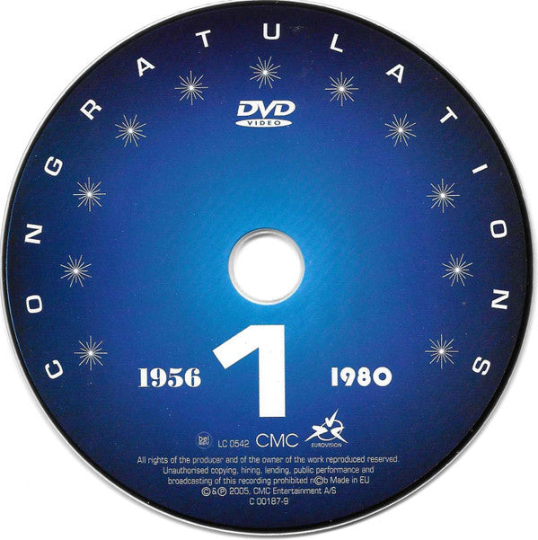 Various : Congratulations 50 Years Of The Eurovision Song Contest (All The Winners + Favourites 1956 1980) (2xDVD, Comp)
