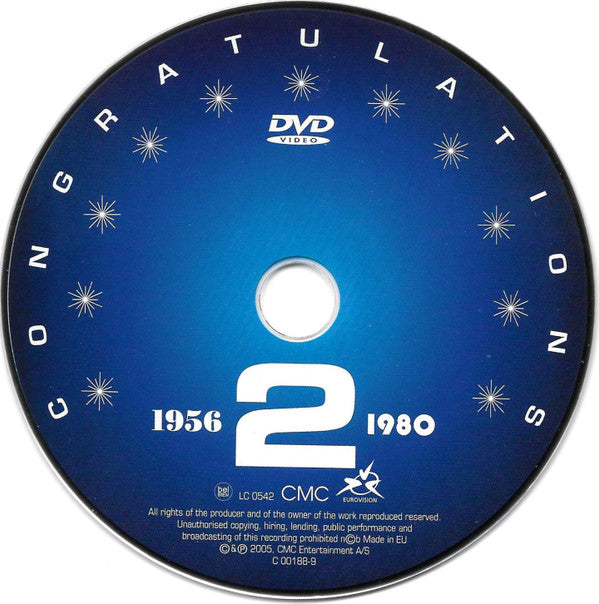 Various : Congratulations 50 Years Of The Eurovision Song Contest (All The Winners + Favourites 1956 1980) (2xDVD, Comp)