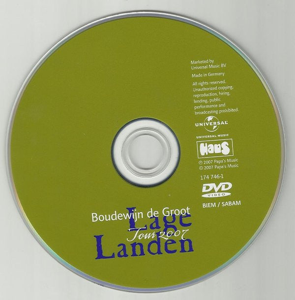 Boudewijn De Groot : Lage Landen Tour 2007 (DVD-V, PAL)