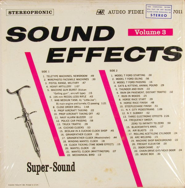 No Artist : Sound Effects Volume 3 (LP)
