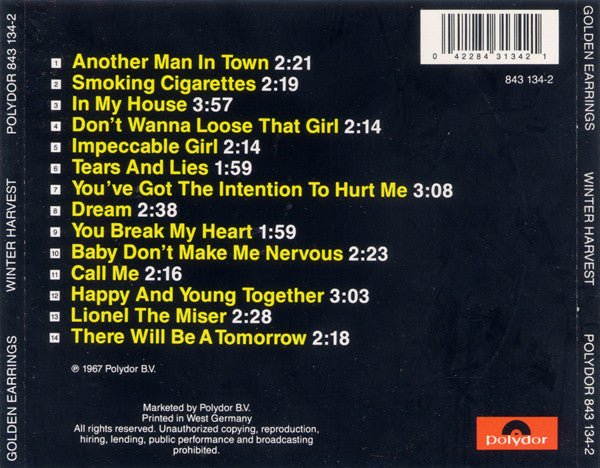 Golden Earring : Winter Harvest (CD, Album, RE)