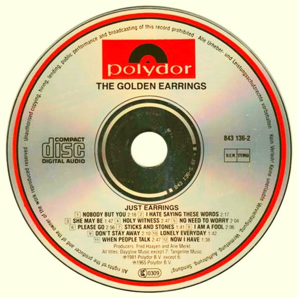 Golden Earring : Just Ear-rings (CD, Album)