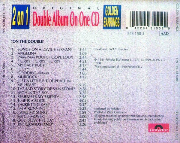 Golden Earring : On The Double (CD, Album, RE, RM)