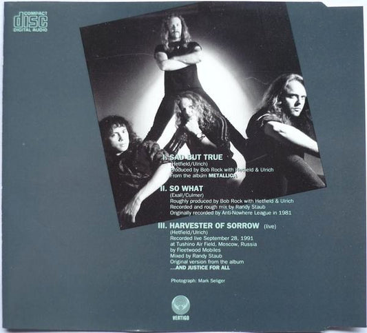 Metallica : Sad But True (CD, Single)