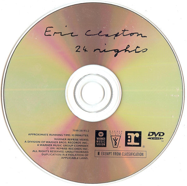 Eric Clapton : 24 Nights (DVD, PAL, Sup)