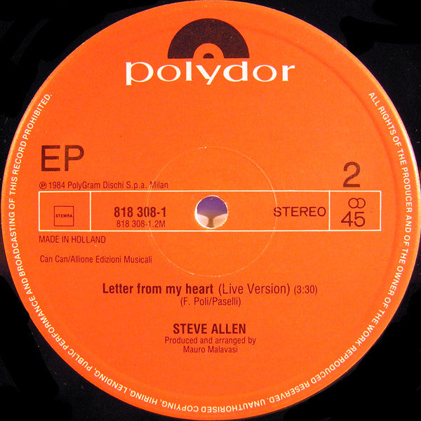Steve Allen : Letter From My Heart (12", EP, Maxi)