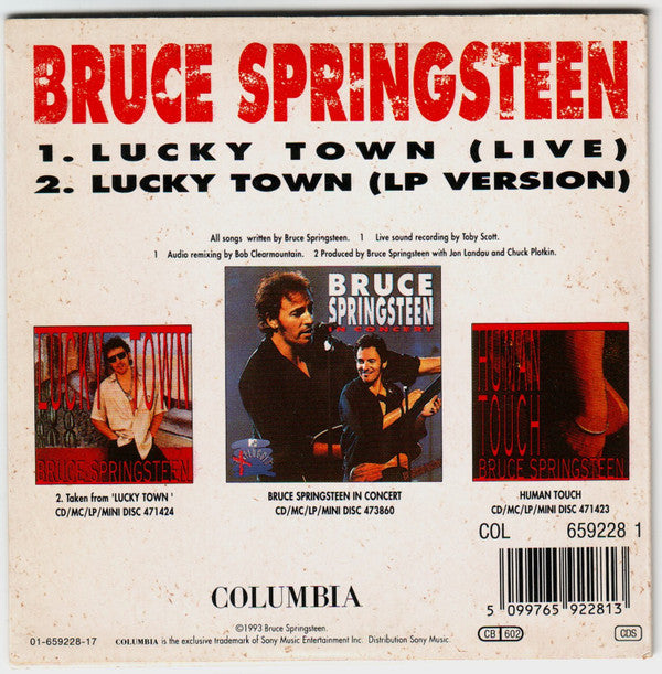 Bruce Springsteen : Lucky Town (Live) (CD, Single, Car)