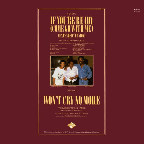 Ruby Turner With Jonathan Butler : If You're Ready (Come Go With Me) (12")