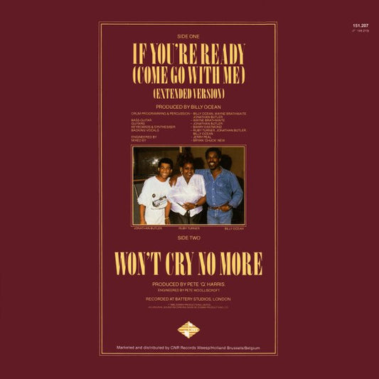 Ruby Turner With Jonathan Butler : If You're Ready (Come Go With Me) (12")
