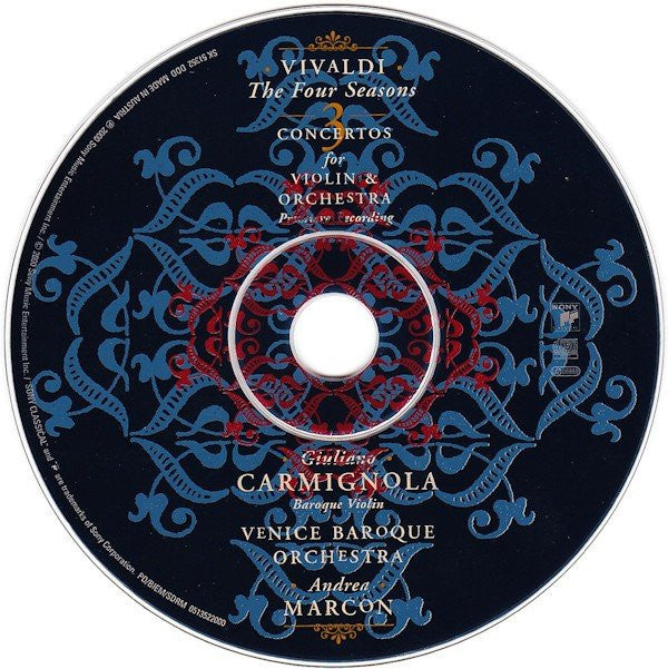 Antonio Vivaldi, Giuliano Carmignola, Venice Baroque Orchestra, Andrea Marcon : Die Vier Jahreszeiten - 3 Konzerte Für Violine & Orchester (Ersteinspielung) (CD, Album)