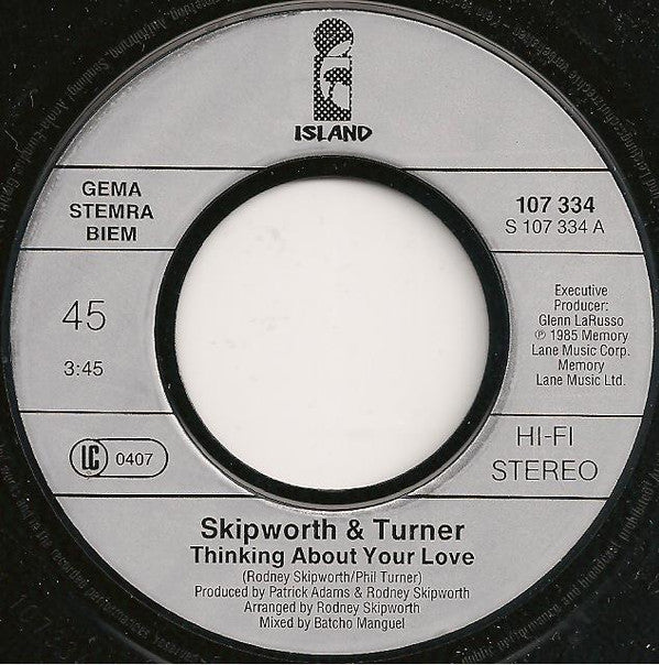 Skipworth & Turner : Thinking About Your Love (7", Single)
