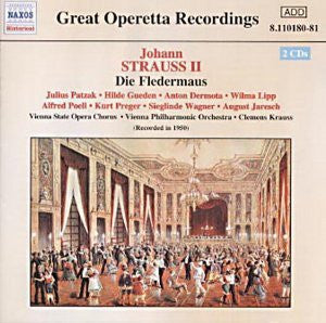 Johann Strauss Jr., Julius Patzak, Hilde Güden, Anton Dermota, Alfred Poell, Kurt Preger, Wilma Lipp, Sieglinde Wagner, August Jaresch , The Wiener Staatsopernchor & Orchester Der Wiener Staatsoper, Clemens Krauss : Die Fledermaus (2xCD)
