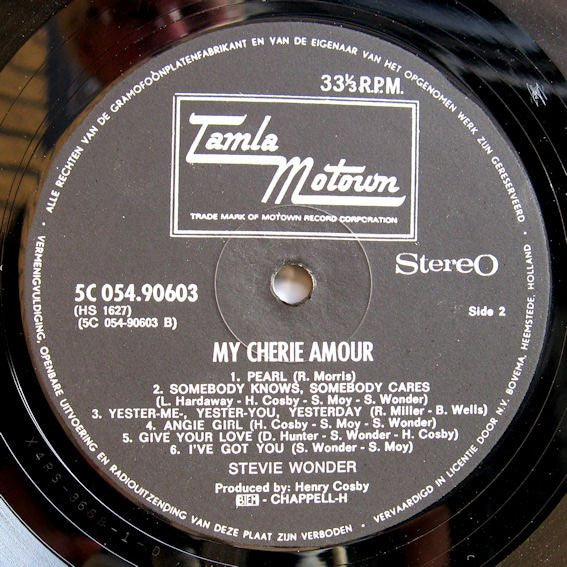 Stevie Wonder : My Cherie Amour (LP, Album)