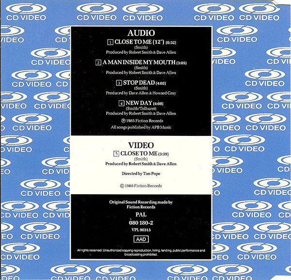 The Cure : Close To Me (CDV, 5", Single, PAL)