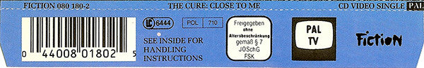 The Cure : Close To Me (CDV, 5", Single, PAL)