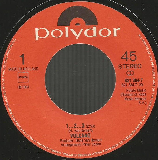 Vulcano (2) : 1..2..3 (7", Single)