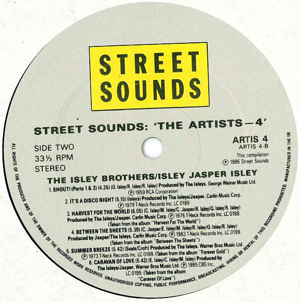 Quincy Jones / The Isley Brothers / Isley Jasper Isley : The Artists Volume IV (LP, Comp)