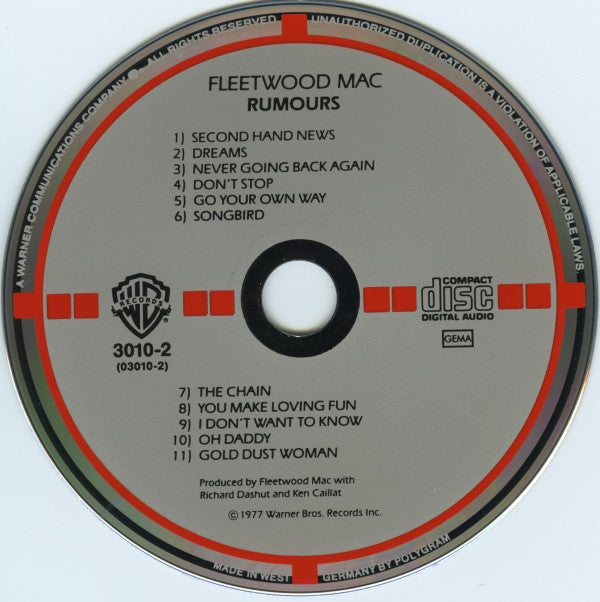 Fleetwood Mac : Rumours (CD, Album, RE, Tar)