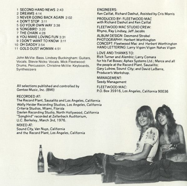Fleetwood Mac : Rumours (CD, Album, RE, Tar)