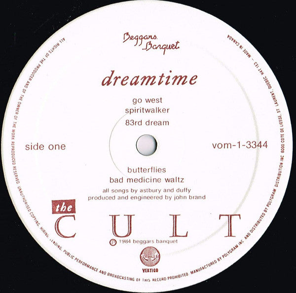 The Cult : Dreamtime (LP, Album)