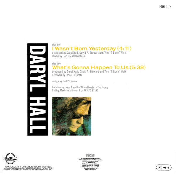 Daryl Hall : I Wasn't Born Yesterday (7", Single)