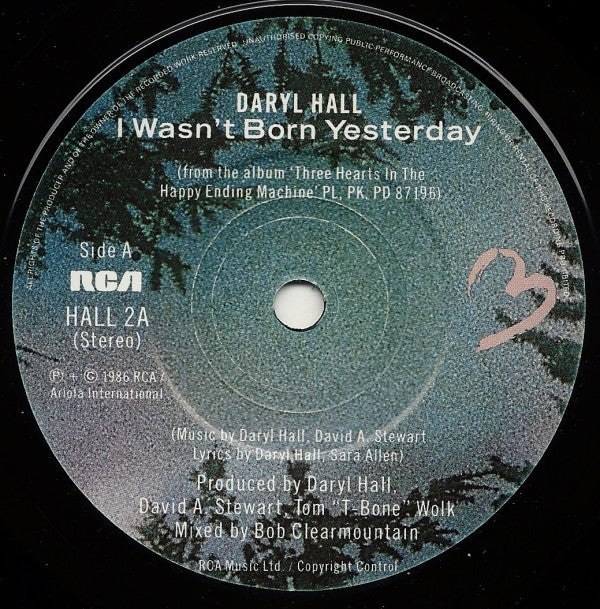 Daryl Hall : I Wasn't Born Yesterday (7", Single)