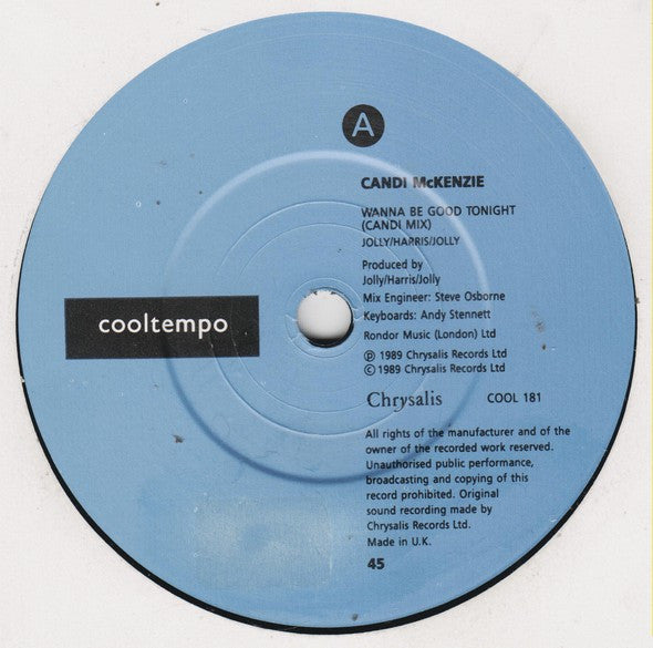 Candy McKenzie : Wanna Be Good Tonight (7", Single)