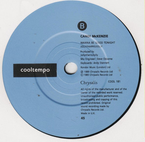 Candy McKenzie : Wanna Be Good Tonight (7", Single)