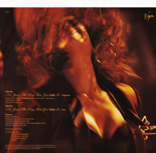 Paula Abdul : (It's Just) The Way That You Love Me (7", Single, Bla)