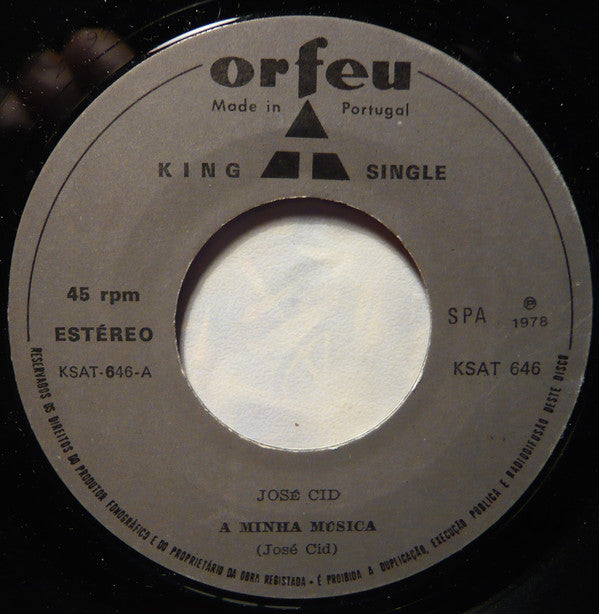 José Cid : A Minha Música / Branca Flor (7", Single)