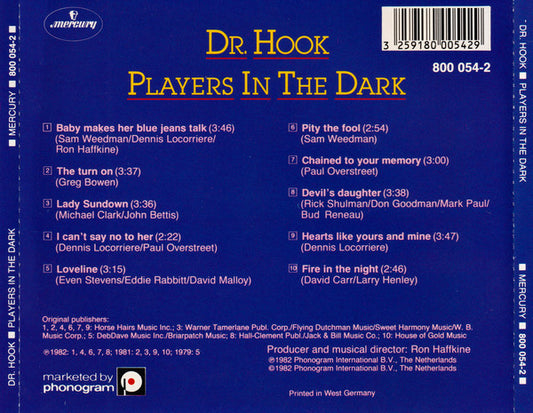 Dr. Hook : Players In The Dark (CD, Album)