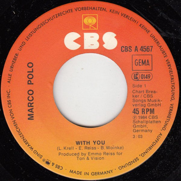 Marco Polo (18) : With You (7", Single)