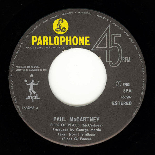 Paul McCartney : Pipes Of Peace (7", Single)