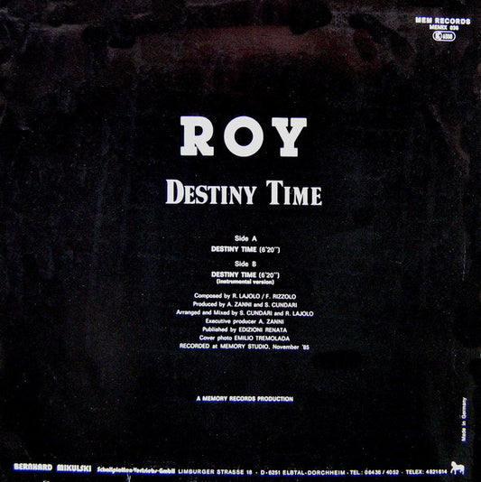 Roy : Destiny Time (12")