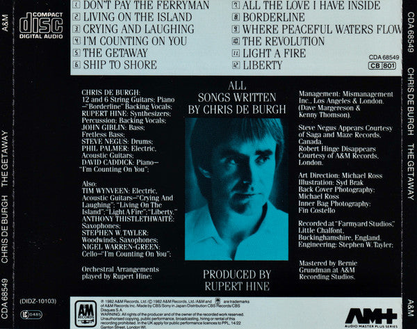 Chris de Burgh : The Getaway (CD, Album)