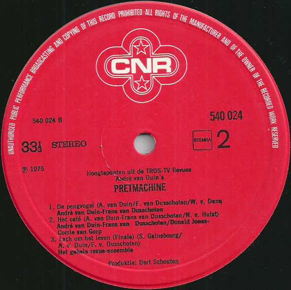 André van Duin, Frans van Dusschoten : Andre Van Duin's Pretmachine (LP, Album)