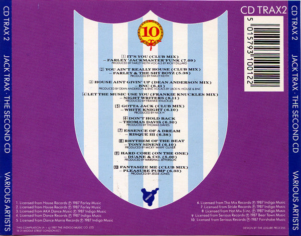 Various : Jack Trax (The Second C.D.) (CD, Comp)