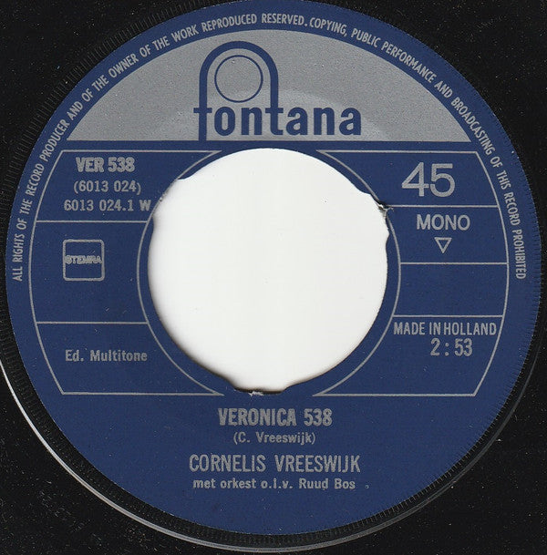 Cornelis Vreeswijk : Veronica 538 (7", Maxi)