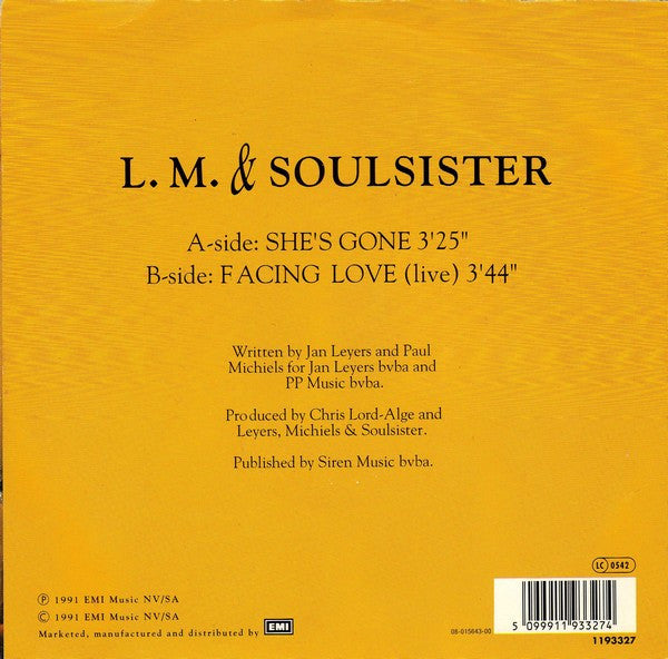 L.M. & Soulsister* : She's Gone (7", Single)